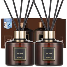 쿤달 퍼퓸 디퓨저 2p + 섬유스틱 10p, 소프트솝, 200ml, 1세트