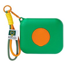 Eraecho 유모차 및 기저귀 가방용 아기 물티슈 디스펜서 리필 가능한 휴대용 티슈 케이스 방수 여행용 홀더 멀티컬러 (그린 핑크 뚜껑)105349, 주황색 뚜껑이 있는 녹색