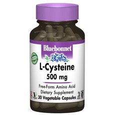 Bluebonnet 左旋半胱胺酸素食膠囊 500mg, 30顆, 1罐