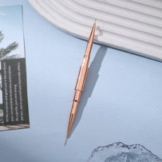 고급 금속봉 양용 네일 아트 브러쉬 / 다기능 펜, 1개, 골드-1