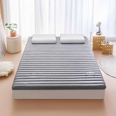 라텍스 부드러운 토퍼 패드 요매트 바닥요, 90-200cm, 그레이 직선 약 5cm