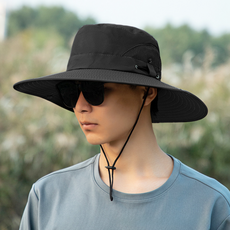 미터즈 자외선차단 등산모자 빅사이즈 낚시 캠핑 챙모자, 블랙