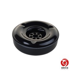 雷霆百貨 圓型附蓋煙灰缸 可拆開好清潔煙灰缸 T3028, 1個