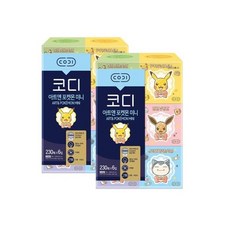 코디 [코디] 아트앤 포켓몬 미니 미용티슈 230매*6입 2팩 프리미엄 화장지, 6