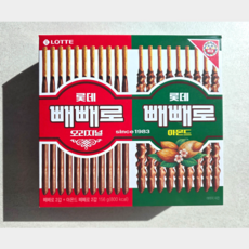 빼빼로 오리지널 46gX2갑+아몬드 32gX2갑 (혼합4입세트), 1개, 156g
