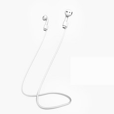 適用AirPods Pro 磁力彈性矽膠防丟繩 耳機掛繩 運動防丟失繩, 1個, 白色 (現貨)