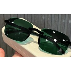【無品牌】-新款無框切邊墨鏡 直播時尚潮流太陽鏡 男女開車防紫外線眼鏡