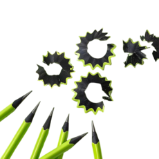 skansol 직장인 사무실 호텔 블랙우드 연필 HB, 10개입, 네온그린