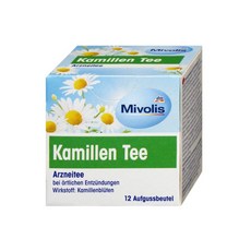독일 내수용 미볼리스 Mivolis 카모마일 허브차 건강차 무카페인 차 유럽 허브차 Medicinal tea chamomile tea, 1개