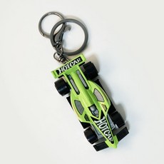 리빙릿 F1 자동차 키링 포뮬러 펜던트 레이싱 카 열쇠고리, 그린, 1개