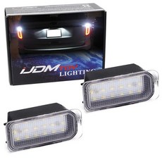IJDMTOY Xenon 화이트 풀 LED 번호판 조명 키트 포드 C-맥스 엣지 트랜짓 커넥트 에코스포츠 레인저 재규어 XF XJ 18-SMD 화이트 LED 및 캔버스 오, 제논 화이트