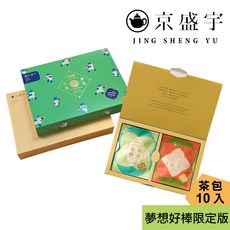京盛宇 十全十美 10入茶包(十款台灣好茶與祝福) 伴手禮/年節送禮/茶包禮盒, 1個, 御守禮盒-棒球版