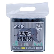明日香 黑象環保清潔袋 中, 1個, 花香 (中) 【 大象款-黑色】