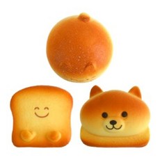 베이커리 식빵 강아지 고양이 모찌볼 치즈빵 스퀴시 1P (디자인랜덤)