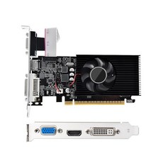 Wokyo GT730 데스크톱용 4G 그래픽 카드 DDR3 128bit 700MHz 컴퓨터 HDMI VGA DVI 인터페이스 및 싱글 팬 포함 143392, Wokyo GT730 데스크톱용 4G 그래픽 카드, D