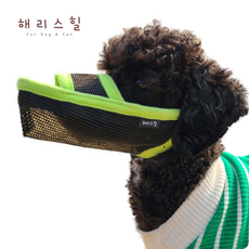 해리스힐 초경량 원버튼 메쉬 입마개 XS, 1개, 멜론그린