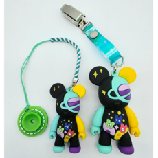 우주곰 퍼터키퍼+골프티걸이 세트 티홀더 골프악세사리, 1세트, 블랙&그린 4-2