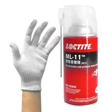 록타이트 ML-11 방청윤활제 + 면장갑 360ml 녹부식 침투제 윤활유 소음 억제, 2세트
