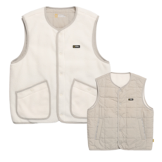 [국내매장판] 내셔널지오그래픽 오스쿠디 퀼팅 리버시블 U넥 베스트 3종 1택 / 블랙 베이지 카키