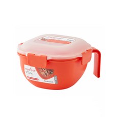 樂扣樂扣微波專用保鮮盒分隔保鮮盒蒸籠保鮮盒可蒸可煮, 1L握把湯碗LMW101, 1個