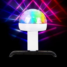 핸드폰 USB 미러볼 휴대용 미니 노래방 조명 사이키 캠핑 파티 장식 용품, 단품
