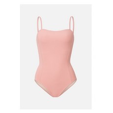 BARREL 度假女款連身泳衣 淺粉色/黑色, CORAL,090/M