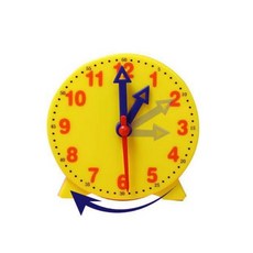 바늘을 움직이며 자연스럽게 배우는 시계 모형 벽시계 읽기 보는법 공부 배우기 교구 놀이 12시간, 1개