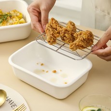 도자기 에어프라이어 용기 가정용 오븐용 리큐어 플레이트 리조또 플레이트 전자레인지 전용 용기, 15*10.5*5.3센티미터