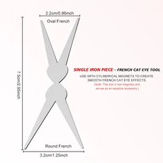 쿠쿠스토어 더블헤드 캣아이 자석 & 강력한 원통형 세트 보조 도구 DIY 3D 프렌치 효과 네일 UV 스틱, 01 HJ-NAT283-X
