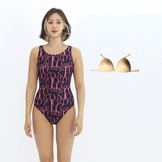 제이커스 베이직 여성 실내 수영복 빅사이즈 U백 원피스 브라컵 포함 0666