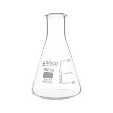 EISCO 삼각 플라스크 100mL - 붕규산염 유리 - 좁은 목 플라스크 원뿔 플라스크 유리 플라스크