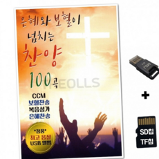 루체트리 SR SD노래칩+USB리더기 은혜와 보혈이 넘치는 찬양 100곡