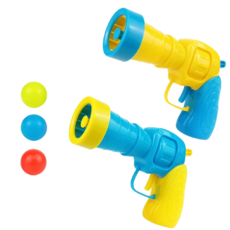 兒童乒乓球手槍 送三球 兒童玩具手槍 射擊玩具 發射玩具, 1個, 藍色, 藍色