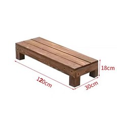 카페 원목 공원의자 철제 나무 야외 야외용 의자 벤치, U. 120cm x 30cm x 18cm