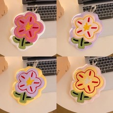 可愛擦手巾掛式 加厚刺繡吸水速乾家用衛生間兒童廚房手帕毛巾抹布, 1個, 【單條裝】顏色隨機發