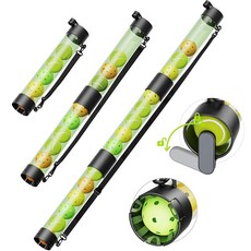 셀모어 17개 공 피클볼 리트리버 및 볼 홀더 보관함 스트랩 포함 액세서리용 백 세이버 튜브 픽업용 빠른 451708, 초록색 451708