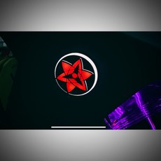 「永恆 - 萬花筒寫輪眼」造型反光片, 血紅,無方向燈功能, 1個