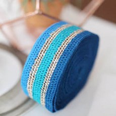 리본빌 프렌치 레인보우 토숀 리본, 1개, 블루 5마