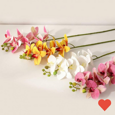 조화 고급스러운 분위기 장식 호접란 인조 꽃, onesize, 화이트