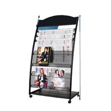 철제 신문 잡지 꽃이 걸이 거치대 매거진랙 진열대 진열장, A. QR-3