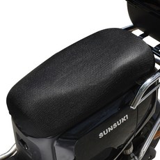 通用3D網坐墊透氣電動車踏板摩托車座包套 防曬防水加厚隔熱坐墊套, 1個, M碼：75*55(3根魔術貼)