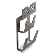 【cobbe 卡貝】太空鋁壁掛式家用砧板菜板置物架 免打孔廚房牆上收納, 1個, J09LS03灰三層鍋蓋砧板架-附接水盤, 灰