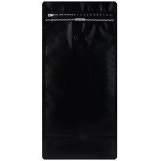 테리장 고급형 아로마밸브 박스파우치 커피 원두 봉투 1kg 무광 블랙, 100개