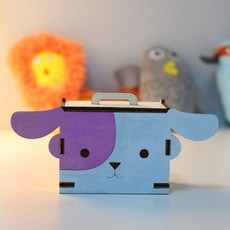 오르골 보석함 강아지/DIY 목재 조립 키트 미니어처 작은 예쁜 소품 모형 만들기 방과후 유치원 교재 교구, 1개, 1개