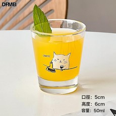 DFMEI 貓狗扎啤杯大容量玻璃精釀小麥啤酒杯果汁杯飲料杯冷飲杯, 1個