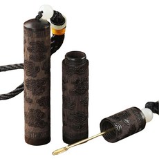 HYmish 도향통 약수저 포함 지름 1.8cm 도향 약수저 포함 컴팩트 사이즈 참배 흑단 파업 랩달린 상운