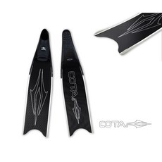 Cota Fins Taiwan 頂級全碳纖維大格紋斜紋自由潛水蛙鞋, 碳纖維斜紋 L號鞋套
