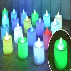 진구스디자인 칼라 LED 캔들 기념일