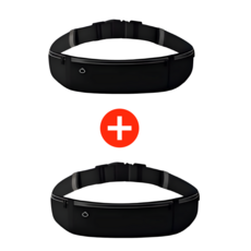 러닝벨트 스포츠 초경량 힙색 런닝가방 1+1, 2개, 찐블랙