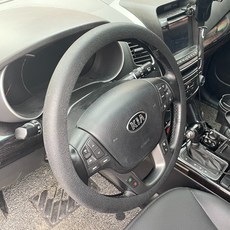 차량핸들커버 실리콘논슬립 운전대보호 미끄럼방지 슬림형 블랙 1P